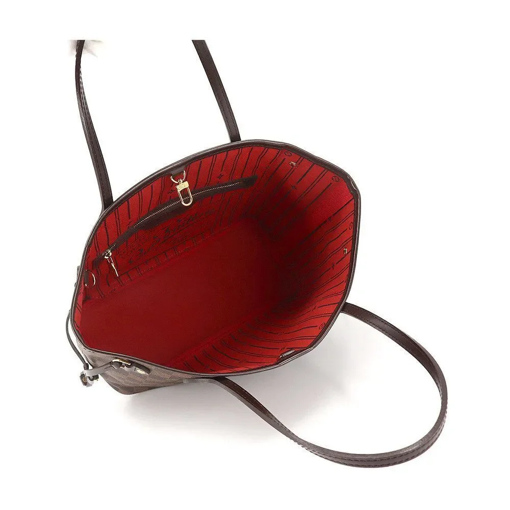 Louis Vuitton Damier Neverfull PM Tote Bag Ebene Brown